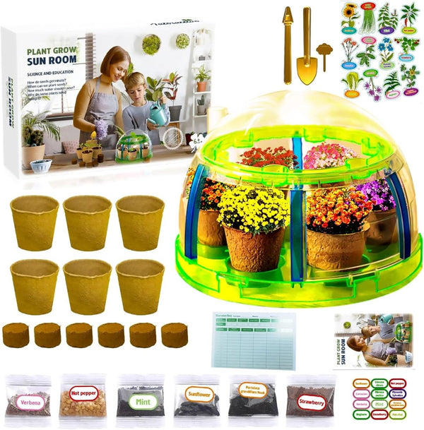 Kids Gardening Set with Complete Greenhouse Plant Growing Science Kit - ZW001Y - Planet Junior