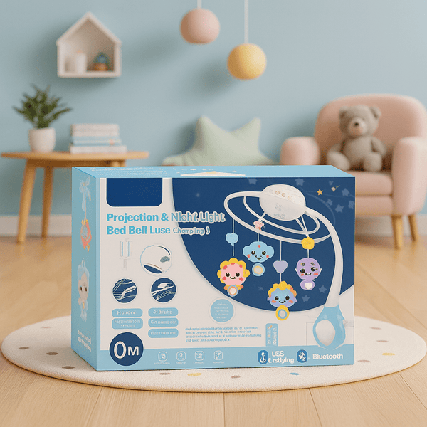 🌙 Kids Melody Cot Mobile with Projection, Music & Night Light - BZ - 9990 - Planet Junior