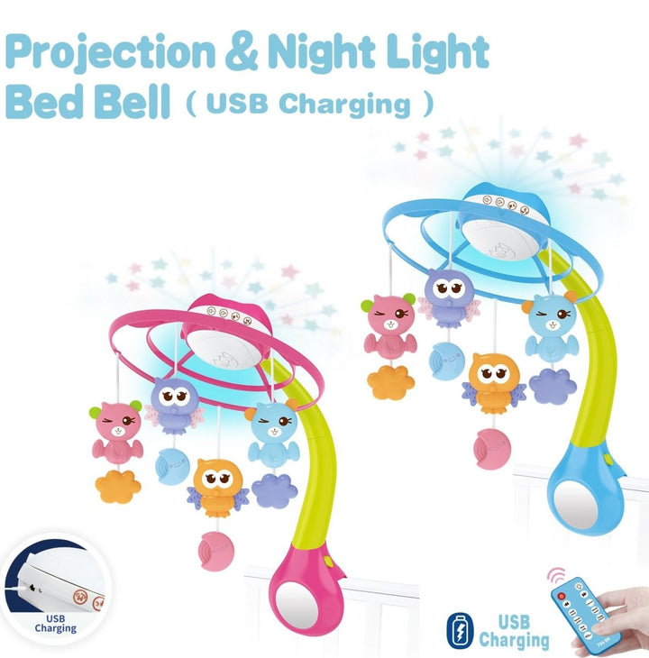 🌙 Kids Melody Cot Mobile with Projection, Music & Night Light - BZ - 9990 - Planet Junior