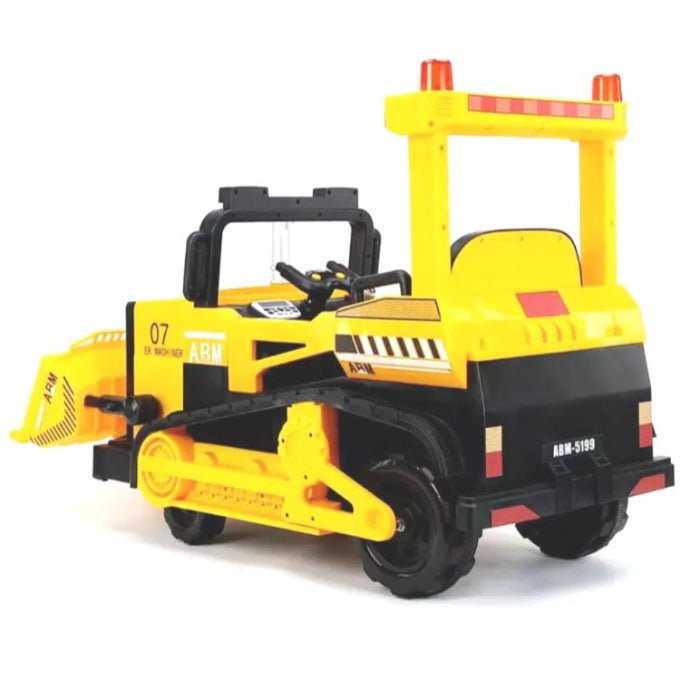 Kids Ride - On Excavator Digger – 12V Battery, Remote Control & Music - BLL - JEP - 6188YLW - Planet Junior