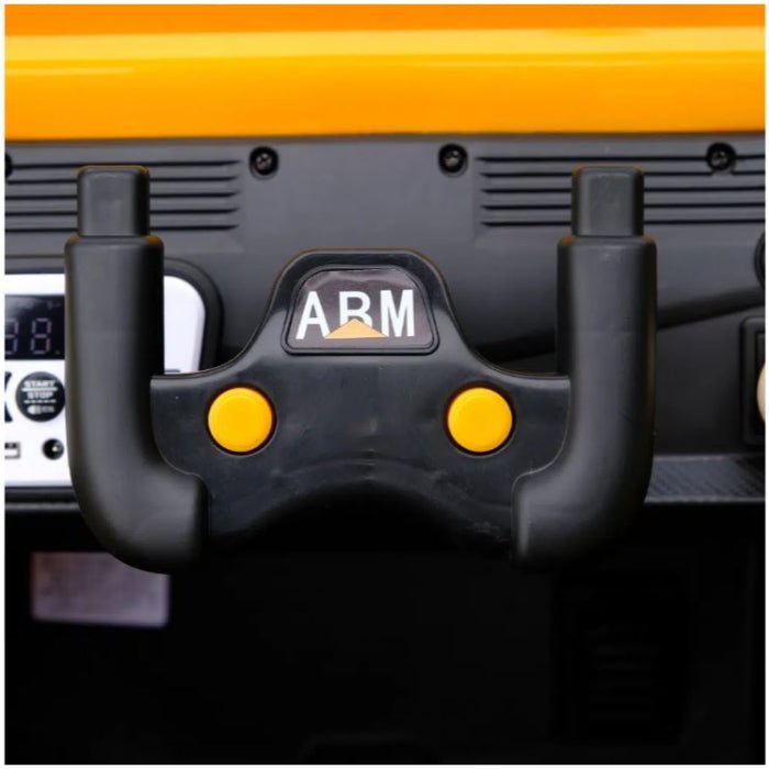 Kids Ride - On Excavator Digger – 12V Battery, Remote Control & Music - BLL - JEP - 6188YLW - Planet Junior