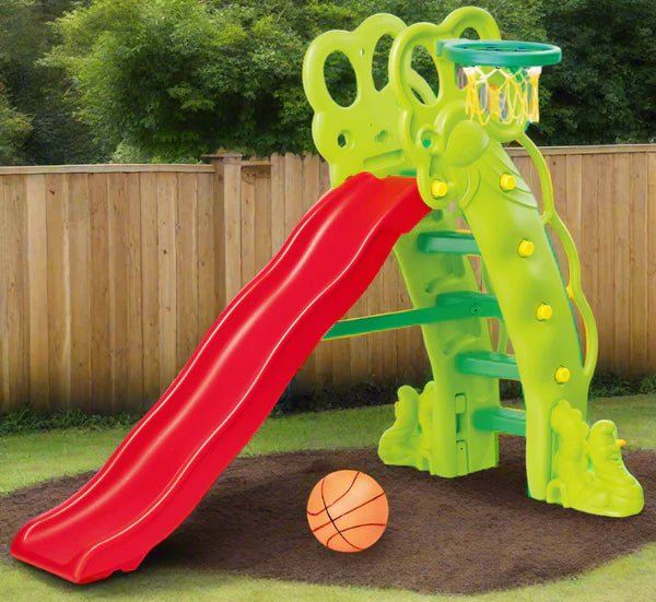 Kids Slide and Basketball Hoop Playset - BLL - SL - 11 - Planet Junior