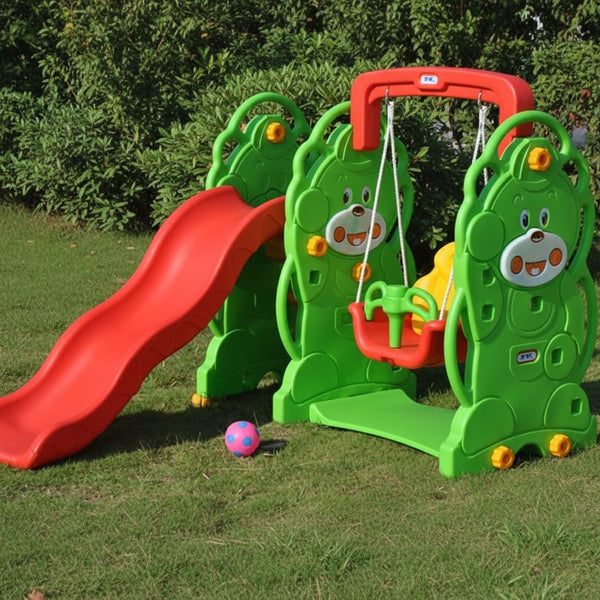 Kids Slide & Swing Set – Compact, Safe & Outdoor Play Ready - BLL-SL-9CRV-NEW - Planet Junior