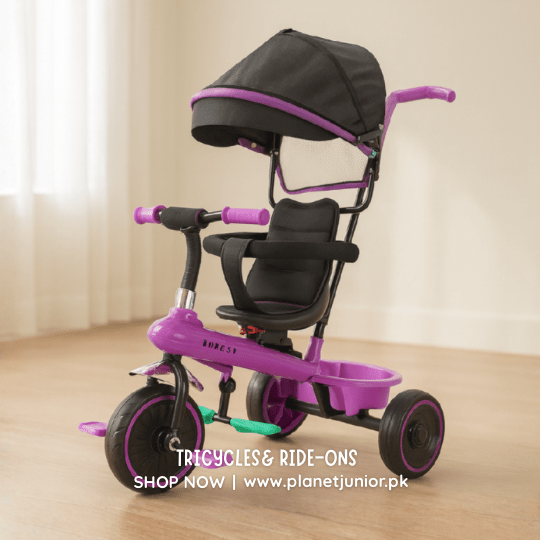 Kids Tricycle with Canopy and Basket - BLL - T - 919C NEW - Planet Junior