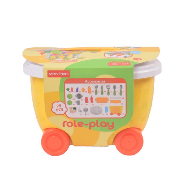 Kitchen Ser Roleplay Trolley | 29 Pcs - BL5505C - Planet Junior