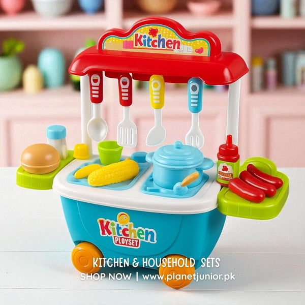 Kitchen Trolley Play Set - BLL - GT - 861B - Planet Junior