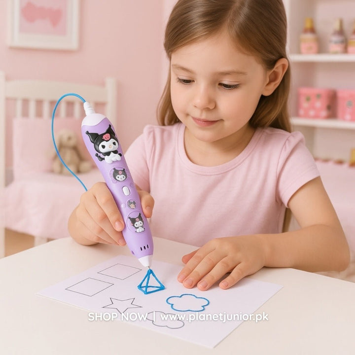 Kurumi 3D Printing Pen – Rechargeable & Safe for Kids! - AKT-SK301-3KLM - Planet Junior