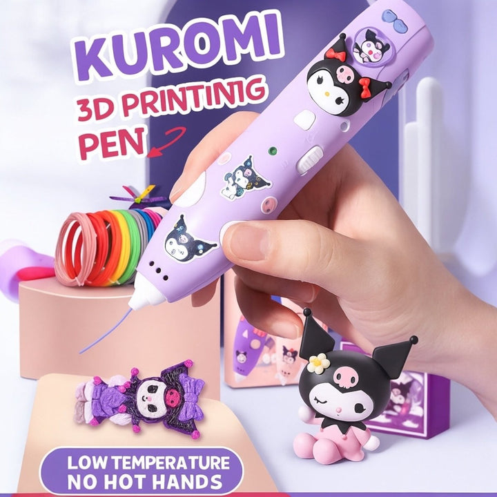 Kurumi 3D Printing Pen – Rechargeable & Safe for Kids! - AKT-SK301-3KLM - Planet Junior