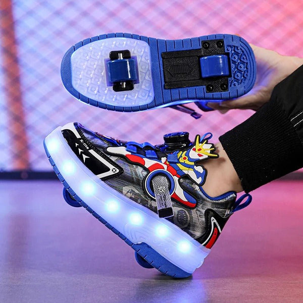 LED Light - Up Roller Skate Joggers – Flexible Activewear for Daily Movement - BLL-SKT-7018SJ - Planet Junior