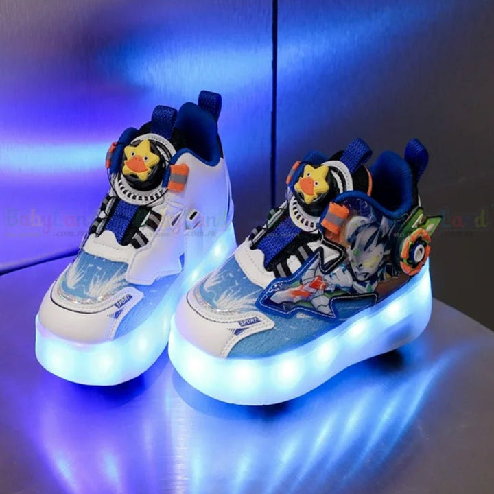LED Light - Up Roller Skate Joggers – Flexible Activewear for Daily Movement - BLL-SKT-7018SJ - Planet Junior