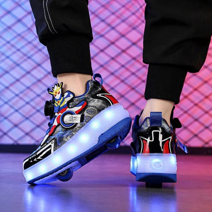 LED Light - Up Roller Skate Joggers – Flexible Activewear for Daily Movement - BLL-SKT-7018SJ - Planet Junior