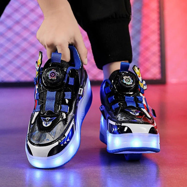LED Light - Up Roller Skate Joggers – Flexible Activewear for Daily Movement - BLL-SKT-7018SJ - Planet Junior