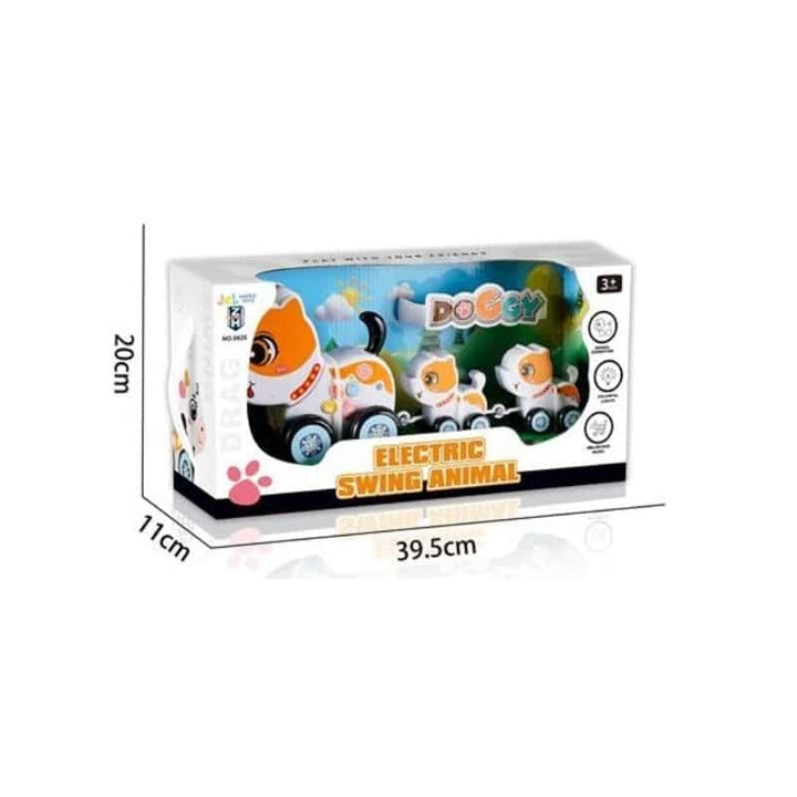 Lovely Electric Puppy Train – Mommy Dog with Two Adorable Puppies - AKT0625 - Planet Junior