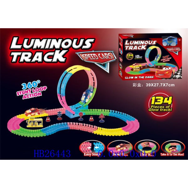 Luminous Car Track Set | 134 Pcs - BLL - TR - 336 - Planet Junior