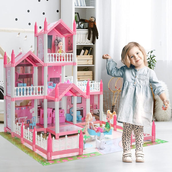 Luxury Doll House with 5 Rooms & 2 Terraces – Complete Furniture Set - FF-462-07 - Planet Junior