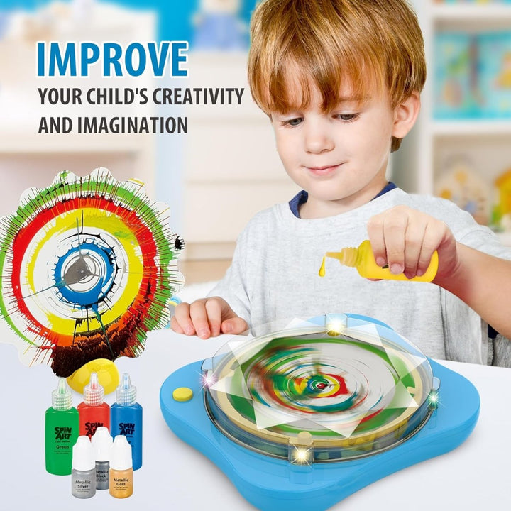 Magic Spin & Paint Art Kit – Creative Light & Music Craft for Kids - AKT - 1856 - Planet Junior
