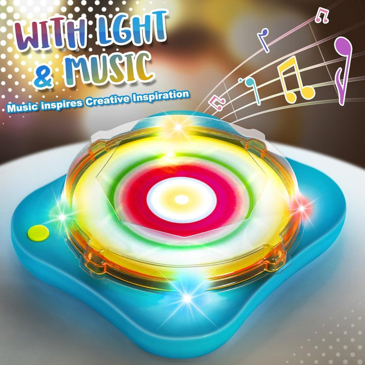 Magic Spin & Paint Art Kit – Creative Light & Music Craft for Kids - AKT - 1856 - Planet Junior