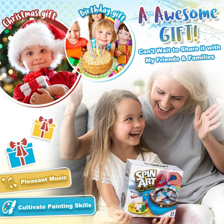Magic Spin & Paint Art Kit – Creative Light & Music Craft for Kids - AKT - 1856 - Planet Junior