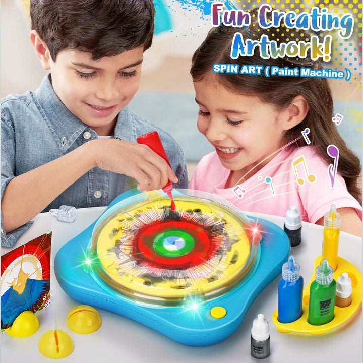 Magic Spin & Paint Art Kit – Creative Light & Music Craft for Kids - AKT - 1856 - Planet Junior