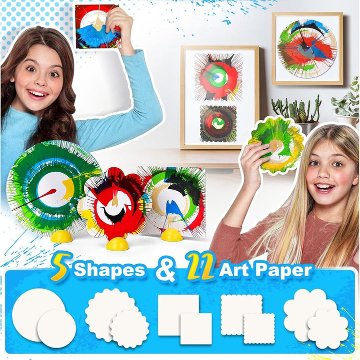 Magic Spin & Paint Art Kit – Creative Light & Music Craft for Kids - AKT - 1856 - Planet Junior
