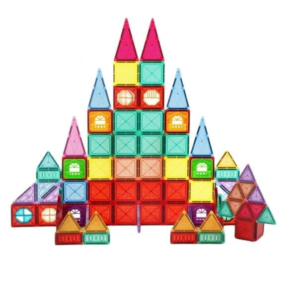 Magnetic Blocks and Tiles Building Set | 110 Pcs - D018 - Planet Junior