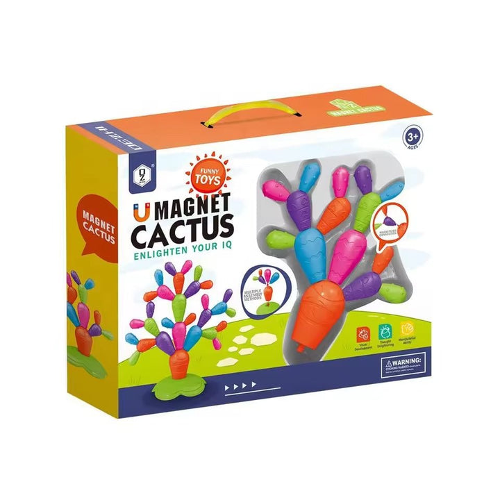 Magnetic Cactus shaped Matching Block | 16 Pcs - BLL - BL - 394A - Planet Junior