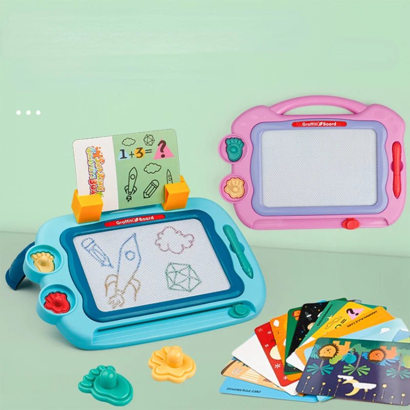 Magnetic Drawing Board with Flash Cards - 009-2098 - Planet Junior