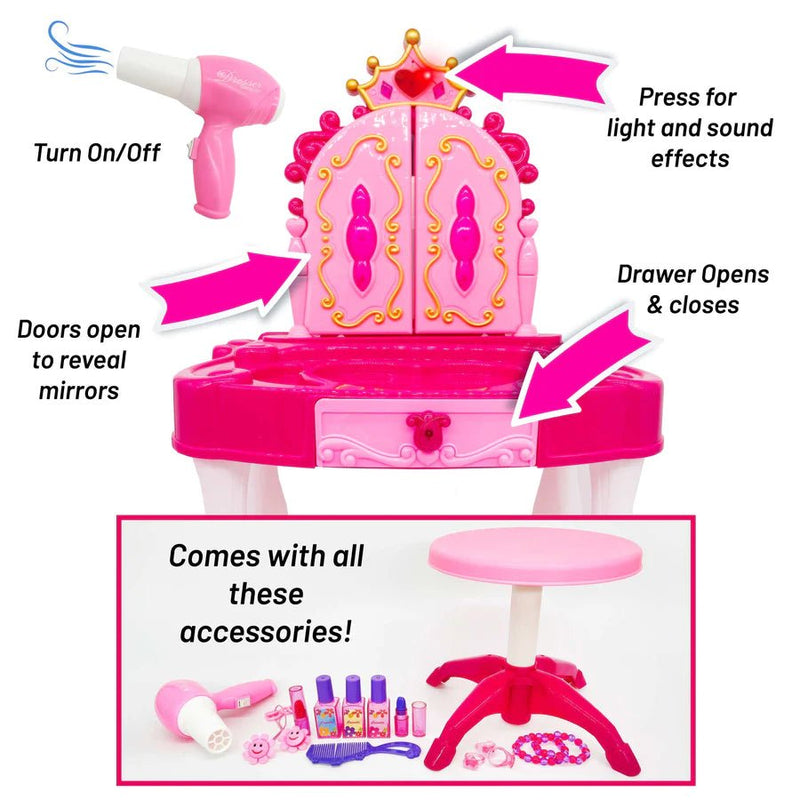 Makeup Vanity Table & Chair Set - SLT66120 - Planet Junior