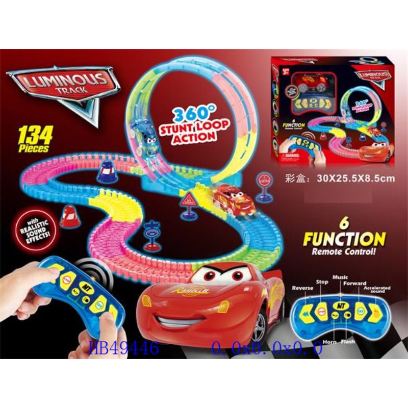 McQueen Luminous Car Track Set | 134 Pcs - BLL - TR - 137 - Planet Junior