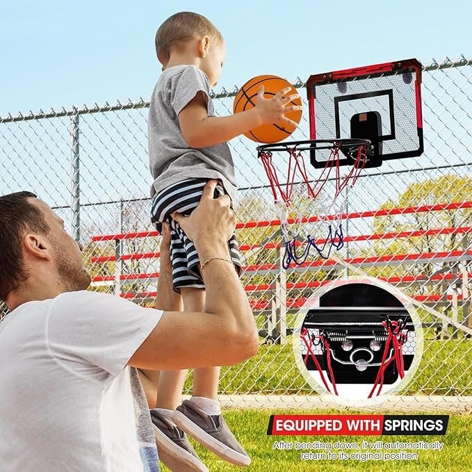 Metal Indoor Basketball Hoop with Scoring Board & Remote Feature - J1368 - 1 - Planet Junior