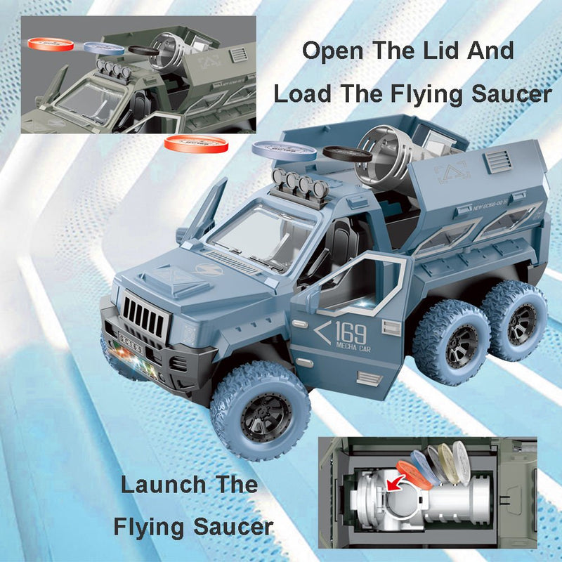 Military Flying Saucer Remote Control Jeep with Automatic Open Doors - AKT169161 - Planet Junior