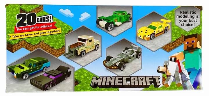 Minecraft Themed 20 Pcs Alloy Metal Car Gift Pack - AKT - 86015 - Planet Junior