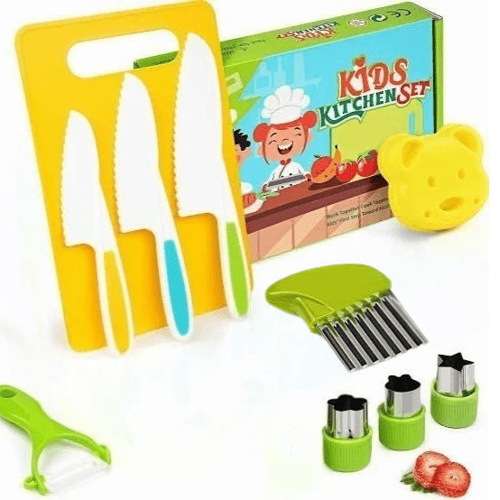 Mini Chef Starter Kit – Safe & Colorful Cutting Kids Kitchen Set 🍉🔪 - HK - KT1 - Planet Junior