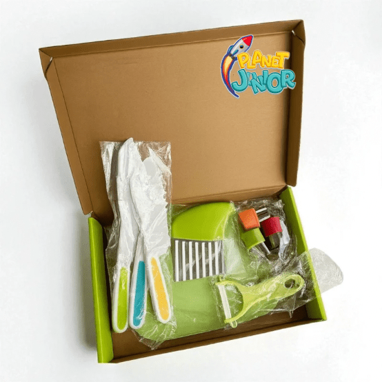 Mini Chef Starter Kit – Safe & Colorful Cutting Kids Kitchen Set 🍉🔪 - HK - KT1 - Planet Junior