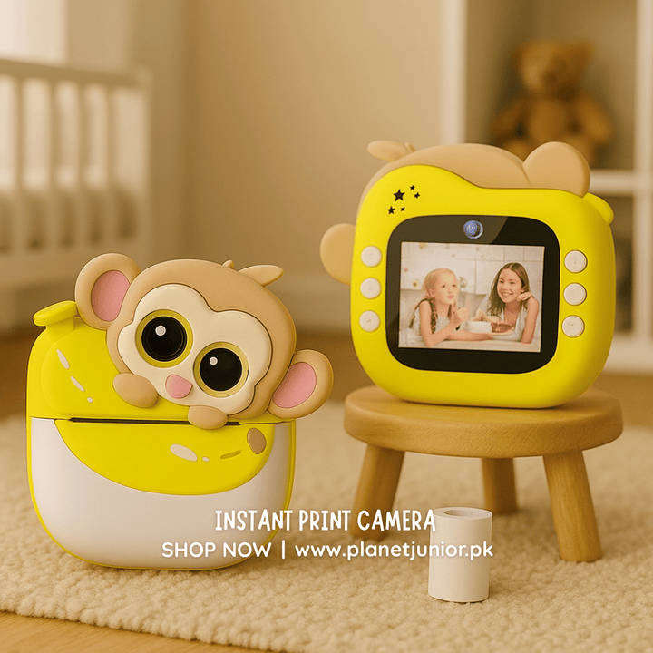 Monkey Instant Print Camera – Snap, Print & Go Bananas! - AKT-Y707 - Planet Junior