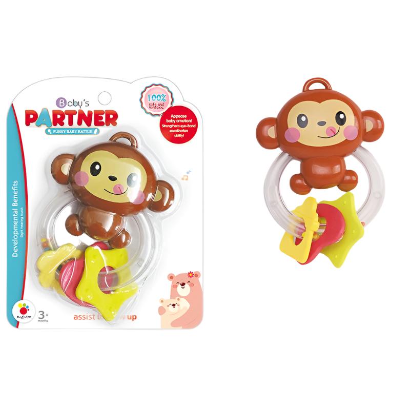 Monkey Theme Baby Rattle - BLL - RT - 311 - 1 - Planet Junior