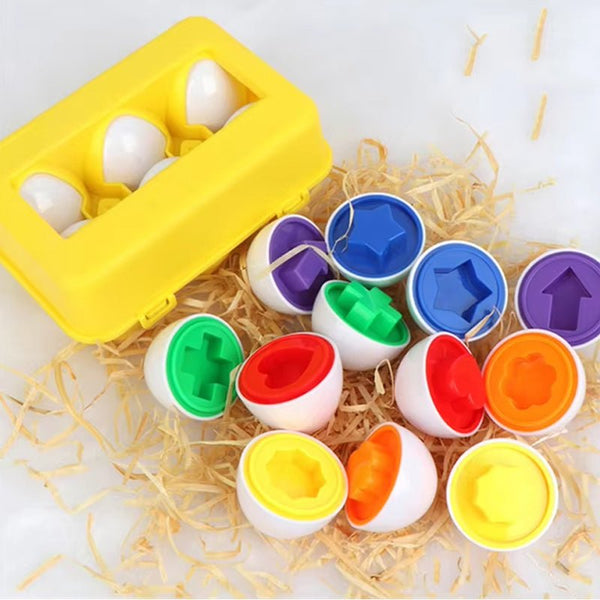 Montessori Smart Eggs Puzzle Matching Game | 6 Pcs - ABF24 - Planet Junior