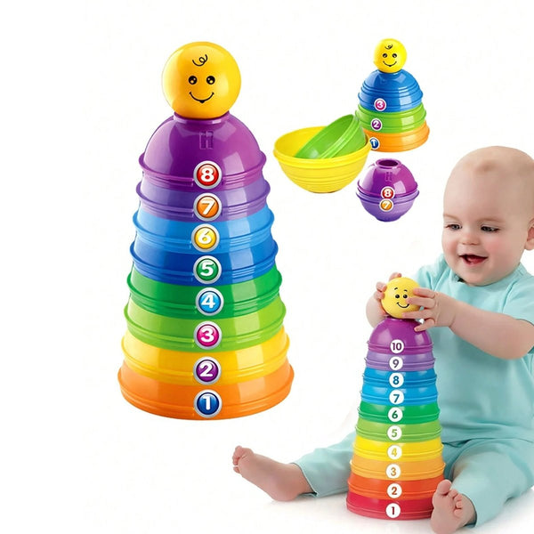 Multi - Color Infant Stacking and Sorting Cup - BLL - MT - 2012 - 9A - Planet Junior