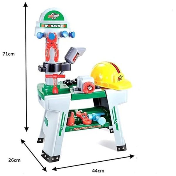 Multi - Color Pretend Construction Tool Set with Stool - BLL - BI - 075W - Planet Junior