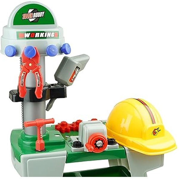 Multi - Color Pretend Construction Tool Set with Stool - BLL - BI - 075W - Planet Junior