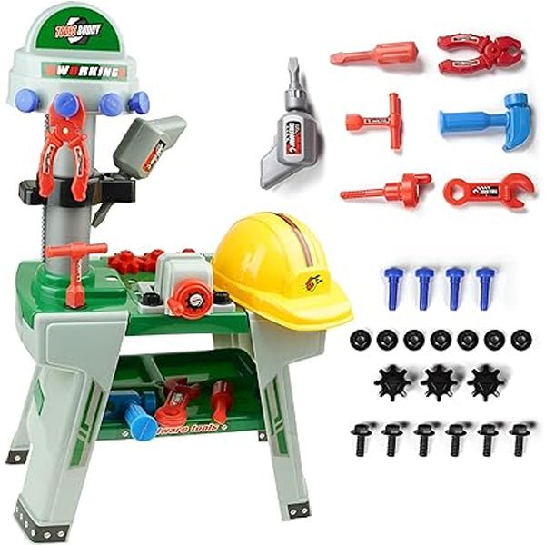 Multi - Color Pretend Construction Tool Set with Stool - BLL - BI - 075W - Planet Junior