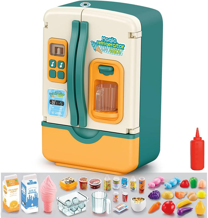 Multi - Function Mini Fridge – Lights, Spray & Pretend Play Fun - HK-G227A - Planet Junior