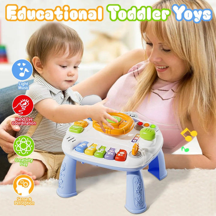 Multi - Functional Interactive Learning Table with Music & Lights - AKT - 368 - 48 - Planet Junior