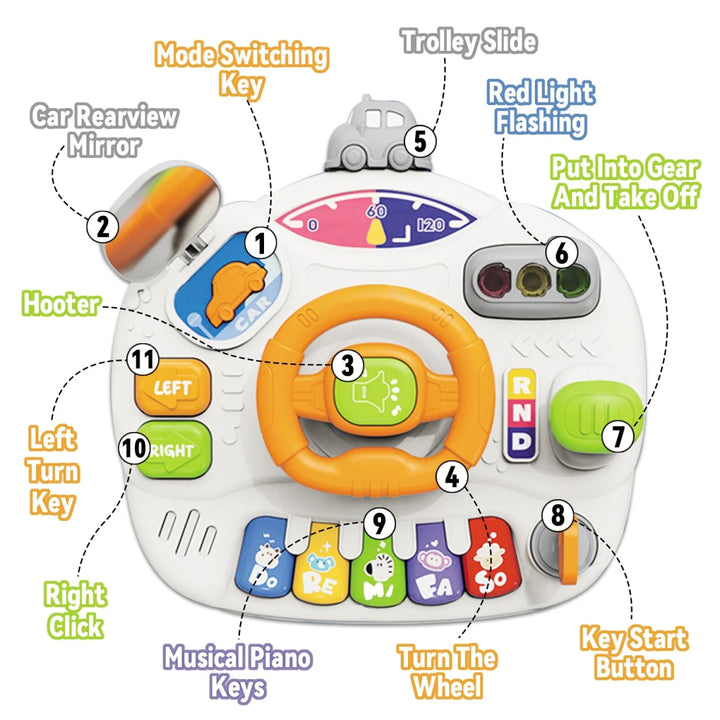 Multi - Functional Interactive Learning Table with Music & Lights - AKT - 368 - 48 - Planet Junior