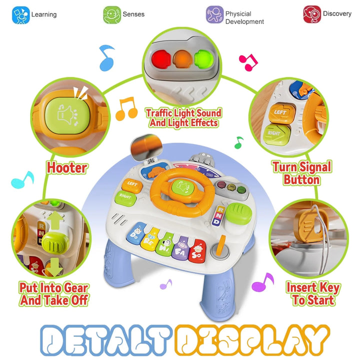 Multi - Functional Interactive Learning Table with Music & Lights - AKT - 368 - 48 - Planet Junior