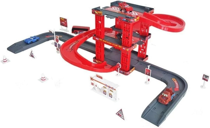 Multi Level Track Set With Cars for Children - BLL - TR - 660 - 108A - Planet Junior