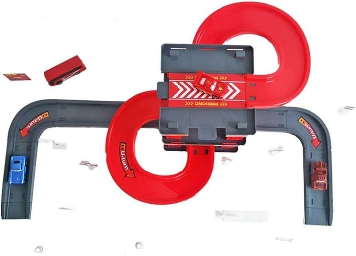 Multi Level Track Set With Cars for Children - BLL - TR - 660 - 108A - Planet Junior