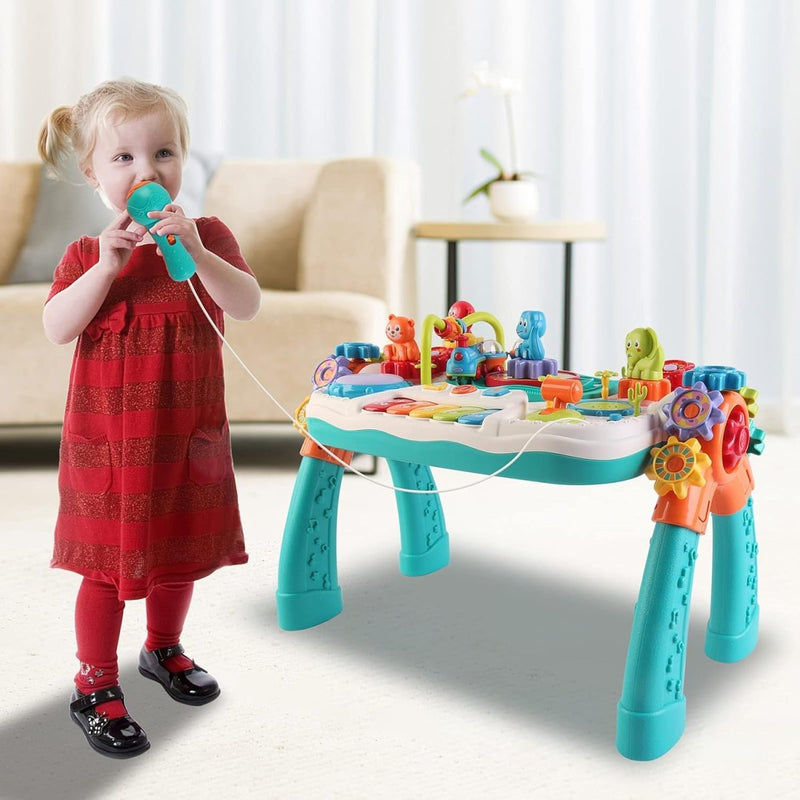 Multi - Purpose Activity Table for Kids with Blocks, Musical Toys, Bluetooth & USB Connectivity - 9930 - Planet Junior