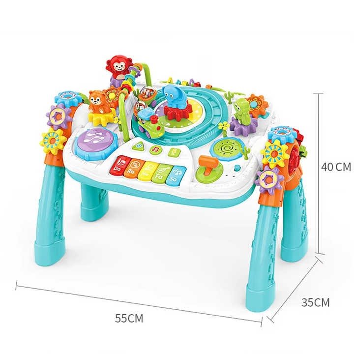 Multi - Purpose Activity Table for Kids with Blocks, Musical Toys, Bluetooth & USB Connectivity - 9930 - Planet Junior