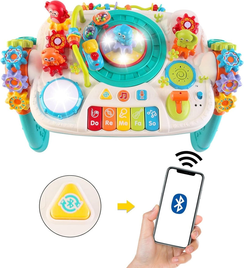 Multi - Purpose Activity Table for Kids with Blocks, Musical Toys, Bluetooth & USB Connectivity - 9930 - Planet Junior